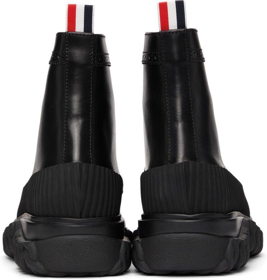 Thom Browne Black Longwing Duck Lace-Up Boots