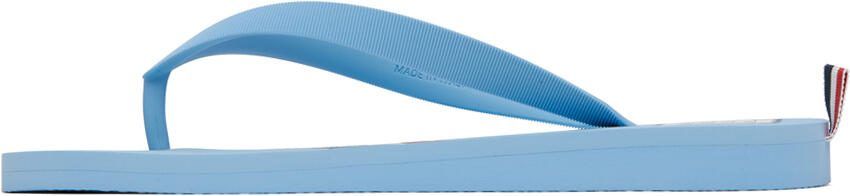 Thom Browne Blue RWB Stripe Flip Flops - Picture 4