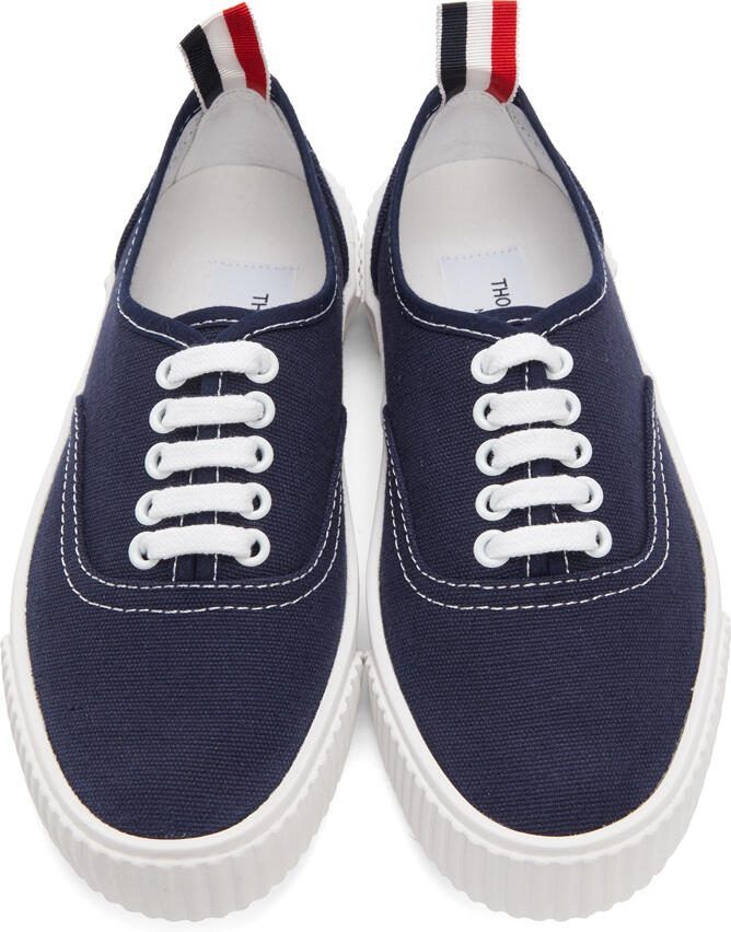 Thom Browne Navy Heritage Vulcanized Sneakers