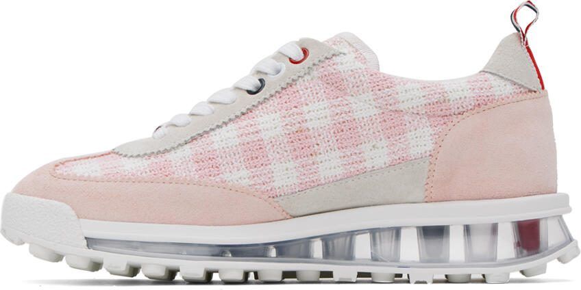 Thom Browne Pink  White Tech Sneakers - Picture 3