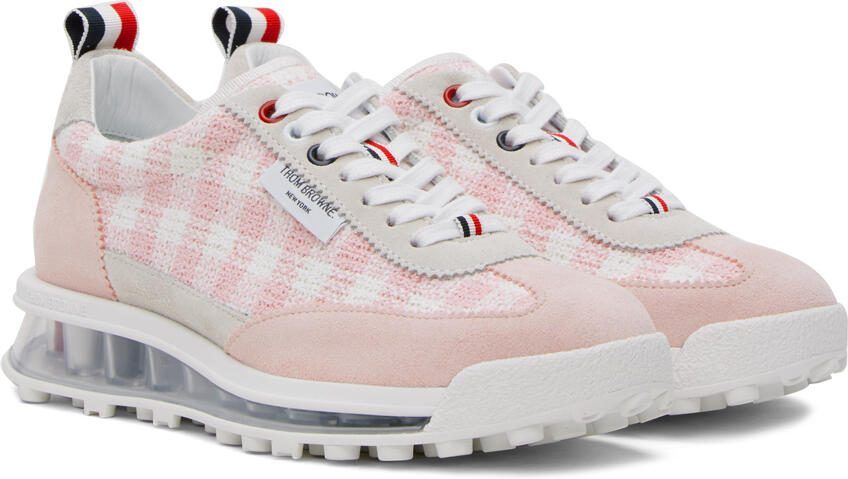 Thom Browne Pink  White Tech Sneakers - Picture 2