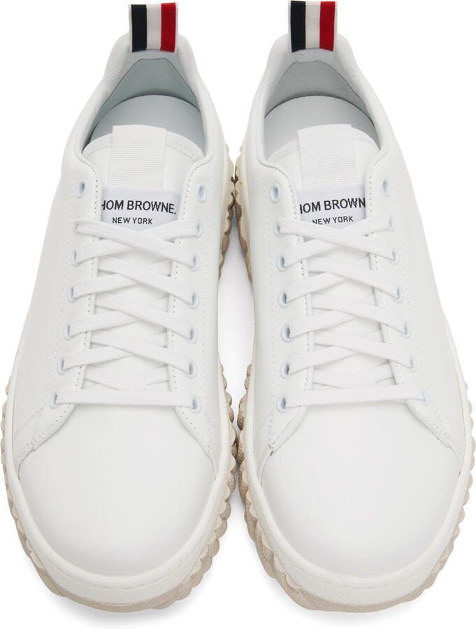 Thom Browne White Court Sneakers
