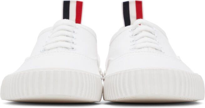 Thom Browne White Heritage Vulcanized Sneaker - Picture 3