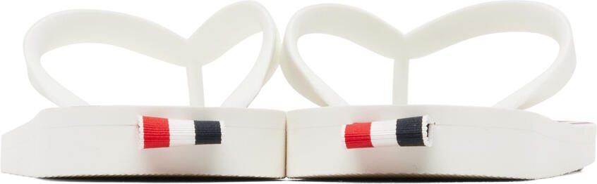 Thom Browne White RWB Stripe Flip-Flops - Picture 2