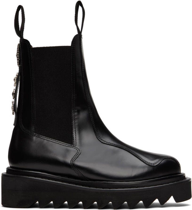 Toga Pulla Black Leather Boots - Picture 2