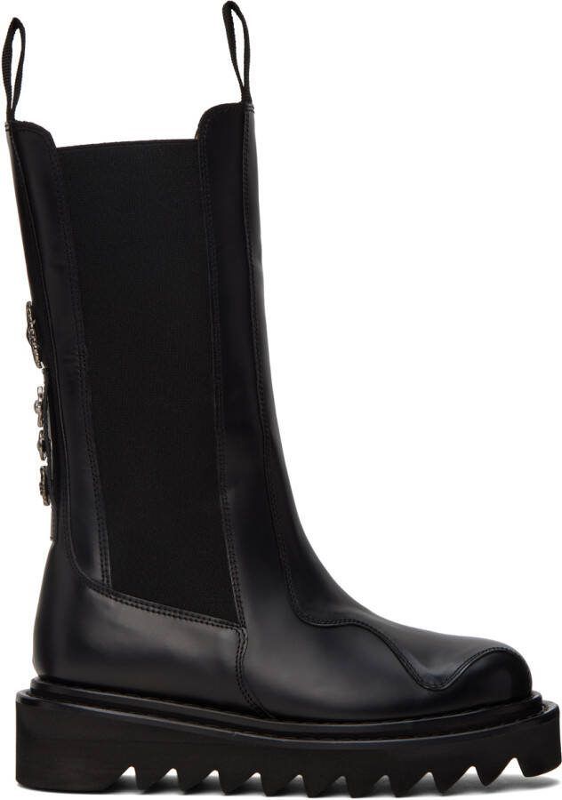 Toga Pulla SSENSE Exclusive Black Embellished Boots - Picture 11