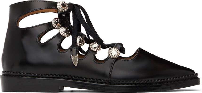 Toga Pulla SSENSE Exclusive Black Lace-Up Oxfords - Picture 4