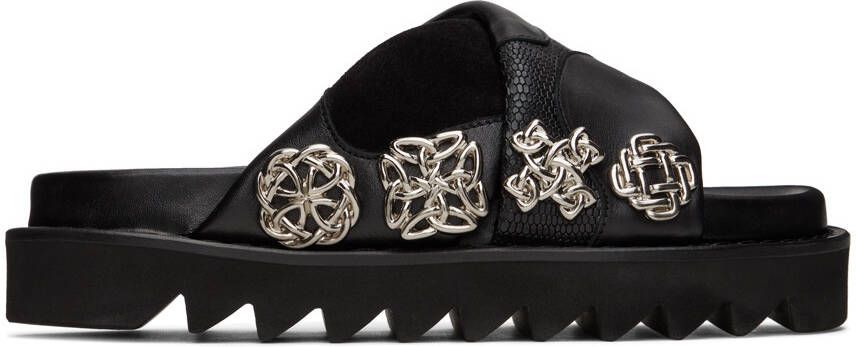 Toga Pulla SSENSE Exclusive Black Platform Flat Sandals - Picture 5