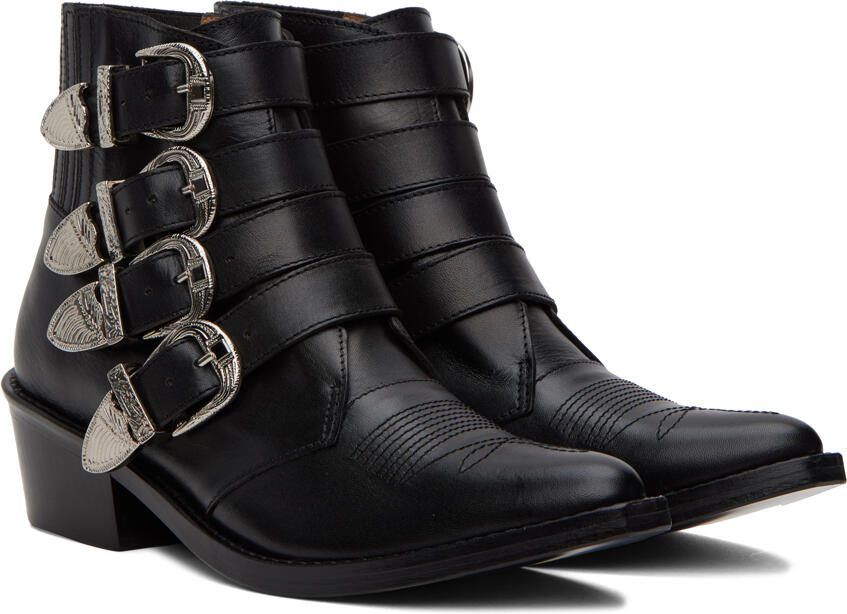 Toga Pulla Black Cowboy Boots - Picture 2
