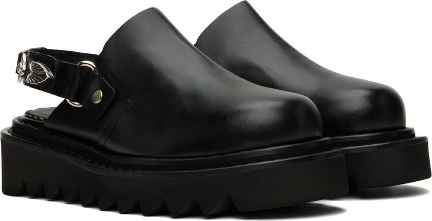 Toga Pulla Black Embellished Loafers - Picture 4