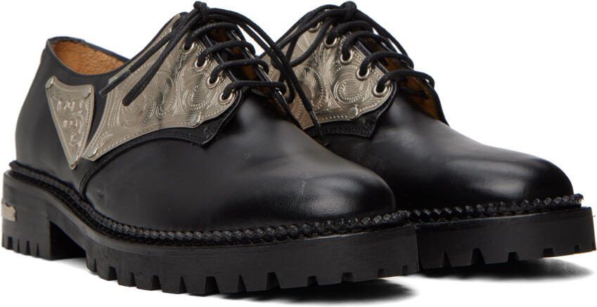Toga Pulla Black Embellished Oxfords - Picture 2