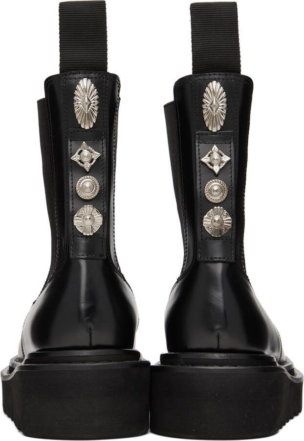 Toga Pulla Black Leather Boots - Picture 5