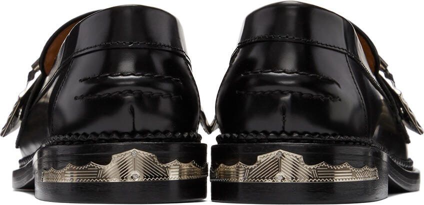 Toga Pulla Black Leather Loafers - Picture 2