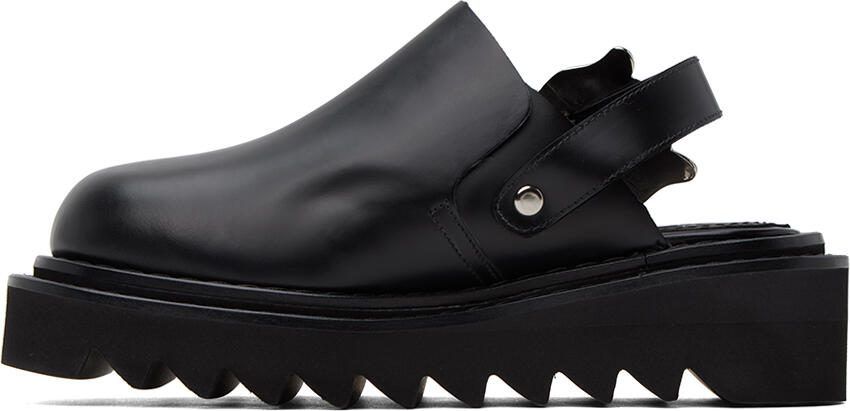 Toga Pulla Black Pin-Buckle Mules - Picture 3