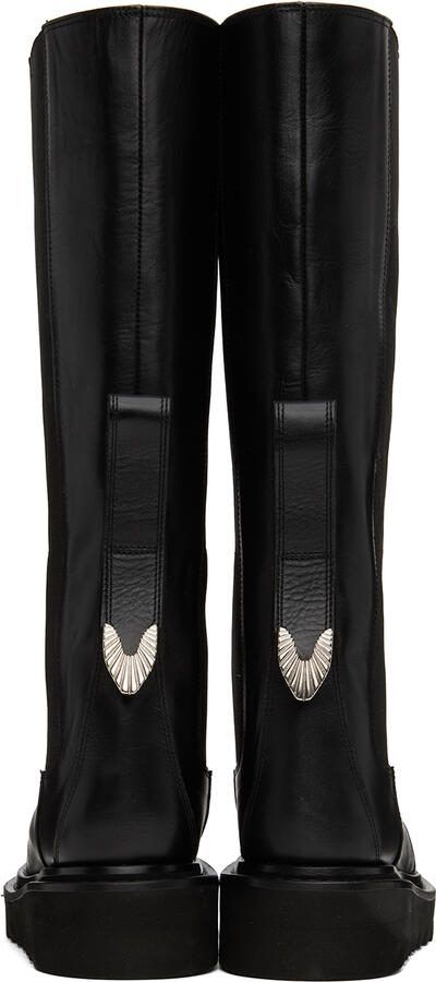 Toga Pulla Black Platform Tall Boots - Picture 5