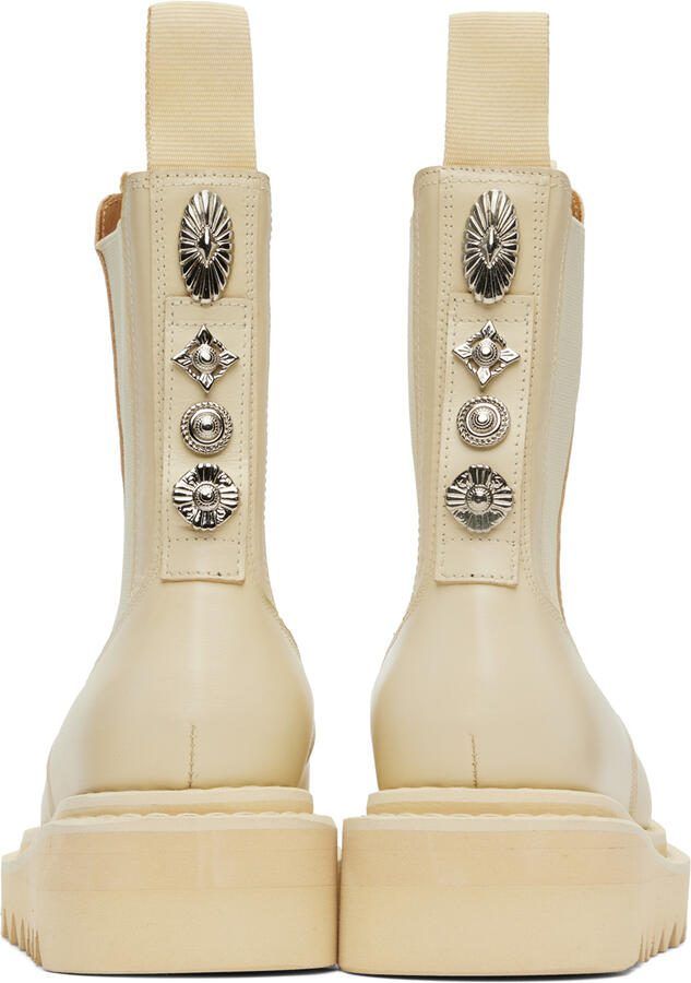Toga Pulla SSENSE Exclusive Beige Platform Chelsea Boots - Picture 5