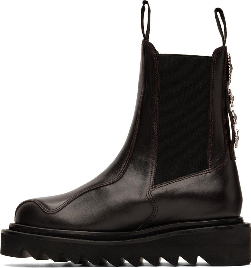 Toga Pulla SSENSE Exclusive Brown Platform Chelsea Boots - Picture 2