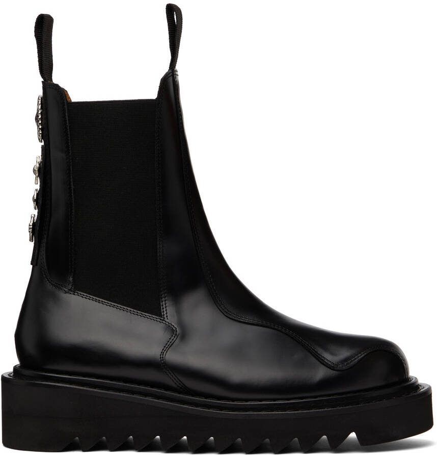Toga Virilis Black Leather Chelsea Boots - Picture 5