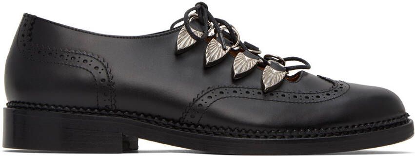 Toga Virilis Black Leather Oxfords - Picture 5