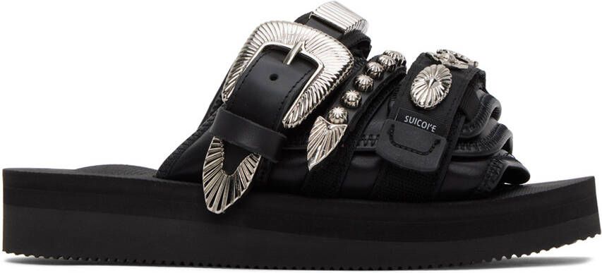 Toga Virilis Black Suicoke Edition Moto Sandals - Picture 5