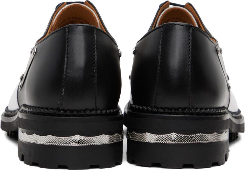 Toga Virilis Black  White Metal Plate Oxfords