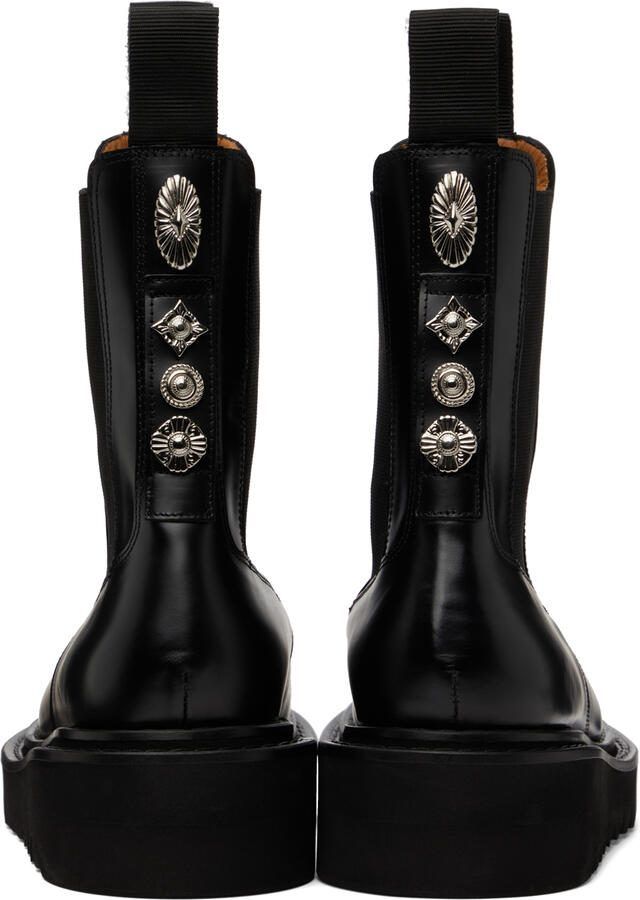 Toga Virilis Black Leather Chelsea Boots - Picture 3