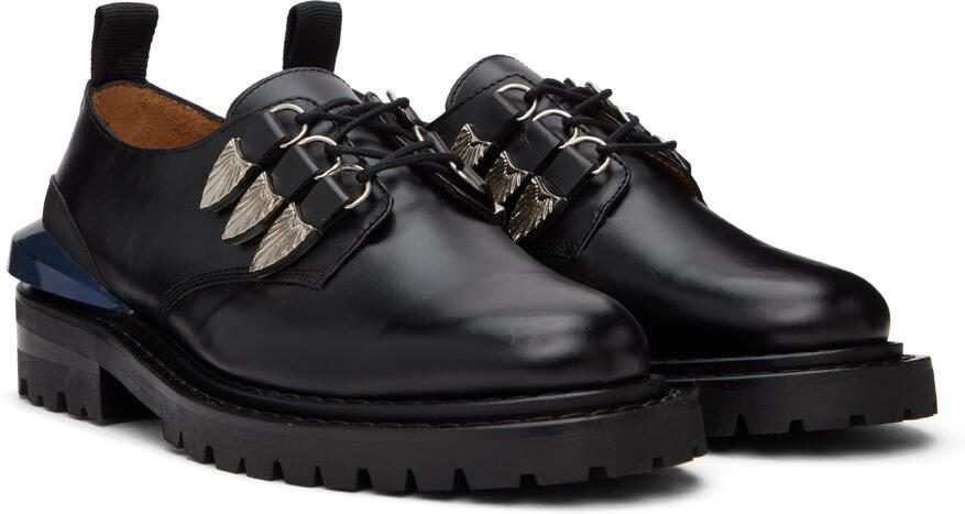 Toga Virilis Black Leather Oxfords - Picture 2