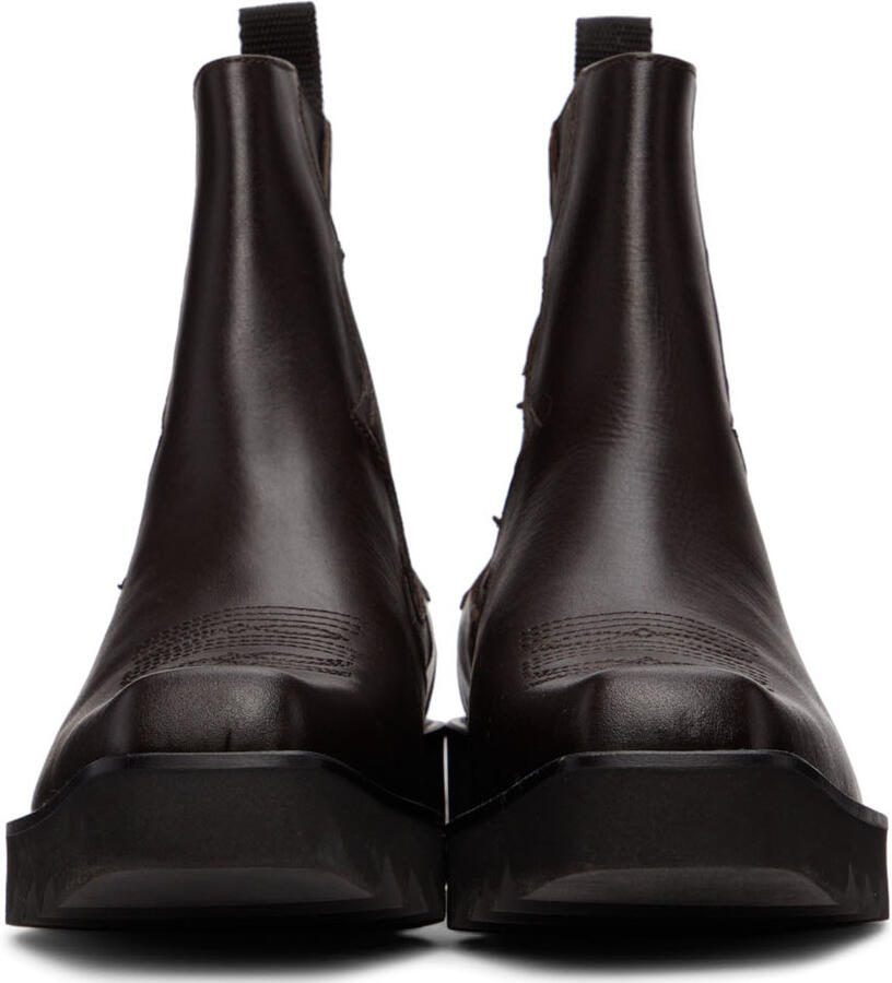 Toga Virilis Brown Leather Chelsea Boots