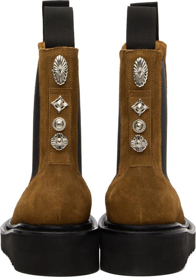Toga Virilis Brown Suede Chelsea Boots - Picture 3
