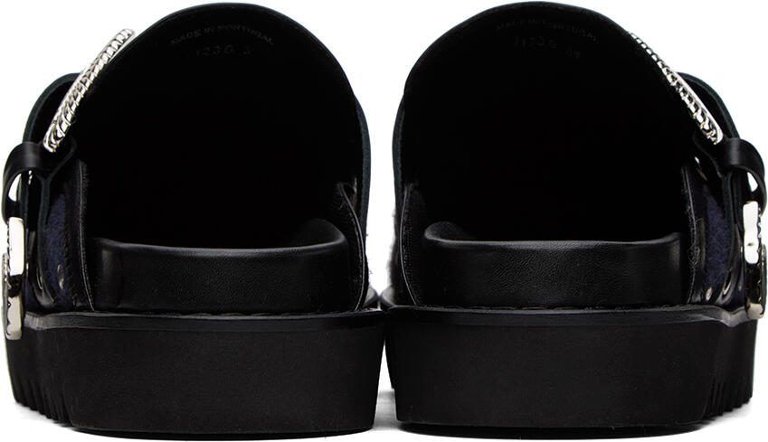 Toga Virilis SSENSE Exclusive Black  Navy Studded Loafers