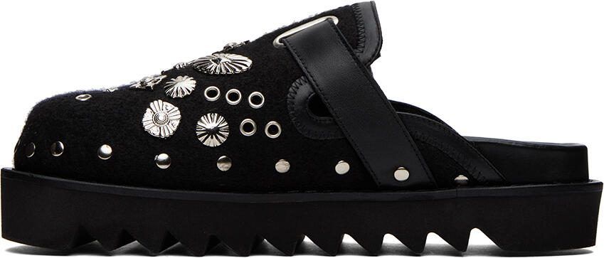 Toga Virilis SSENSE Exclusive Black  Navy Studded Loafers - Picture 3
