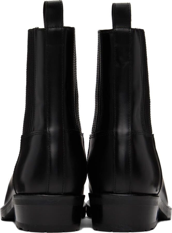 Toga Virilis SSENSE Exclusive Black Embroidered Chelsea Boots - Picture 3