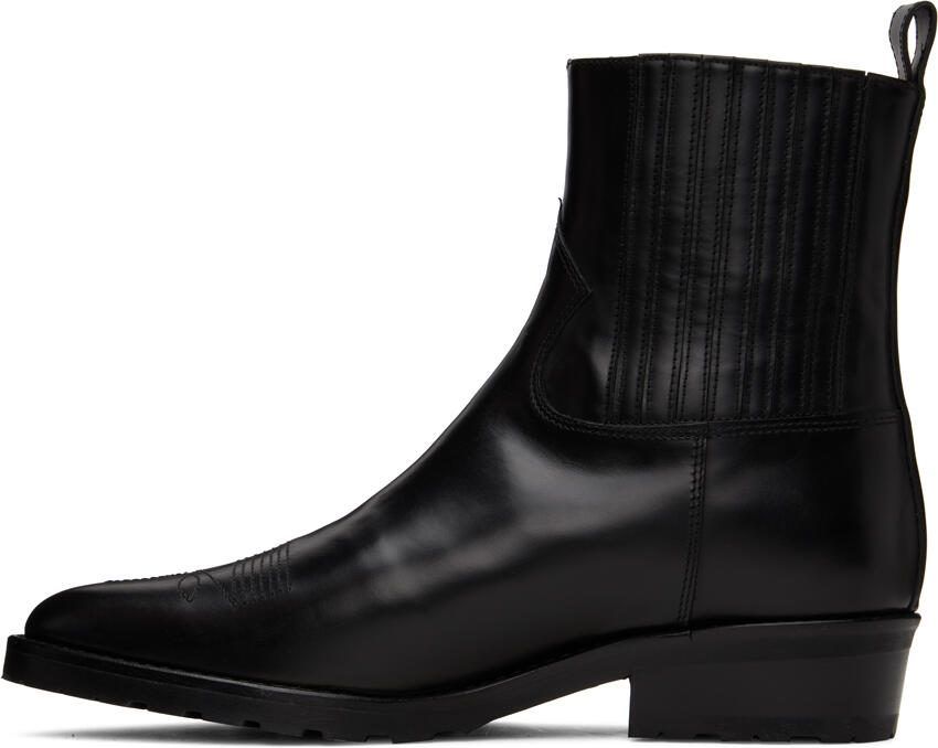 Toga Virilis SSENSE Exclusive Black Embroidered Chelsea Boots - Picture 4