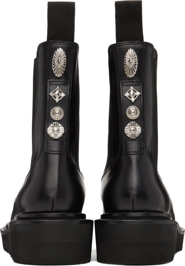 Toga Virilis SSENSE Exclusive Black Hard Leather Chelsea Boots - Picture 5