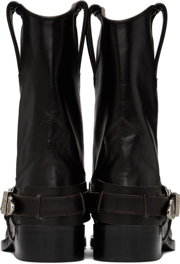 Toga Virilis SSENSE Exclusive Brown Western Boots - Picture 3
