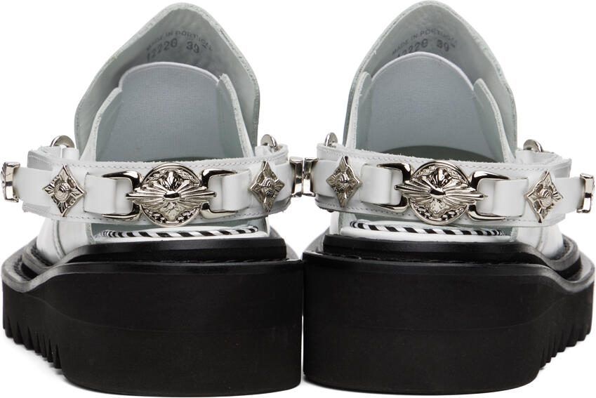 Toga Virilis White Slingback Loafers