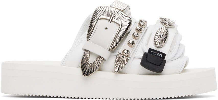 Toga Virilis White Suicoke Edition Moto Sandals - Picture 5
