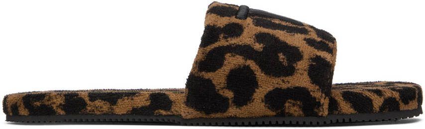TOM FORD Brown  Black Harrison Slippers - Picture 4