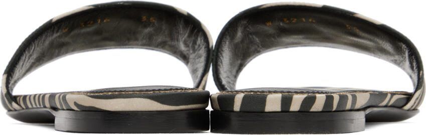 TOM FORD Black  Beige Logo Sandals - Picture 3