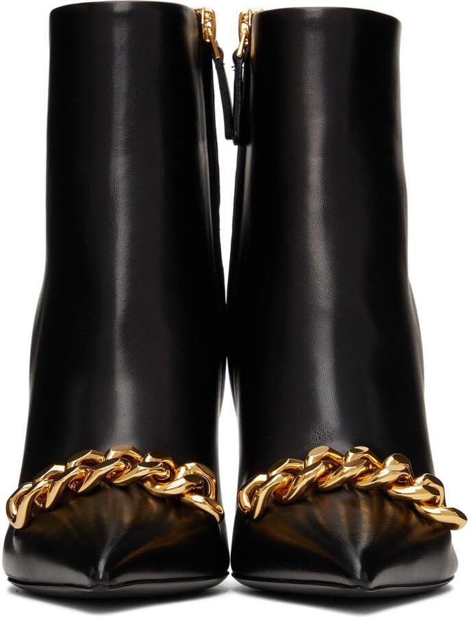 TOM FORD Black Iconic Chain Boots - Picture 2