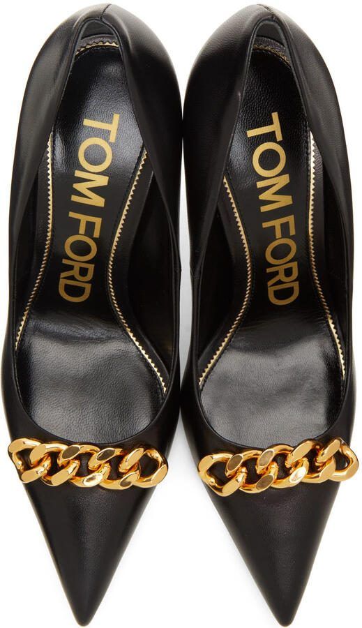 TOM FORD Black Iconic Chain Pumps - Picture 4