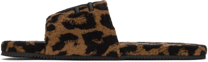 TOM FORD Brown  Black Harrison Slippers - Picture 3