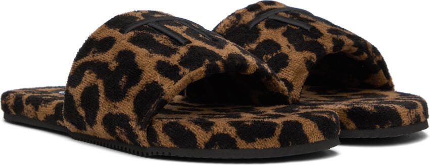 TOM FORD Brown  Black Harrison Slippers - Picture 2