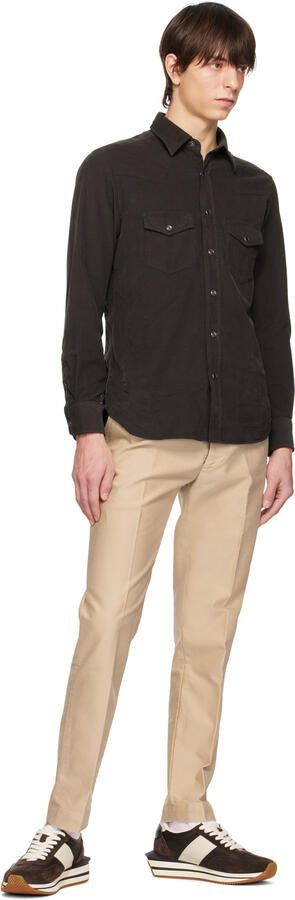 TOM FORD Brown James Sneakers - Picture 4
