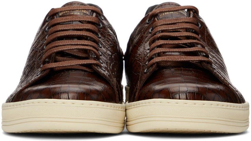TOM FORD Brown Warwick Sneakers - Picture 2