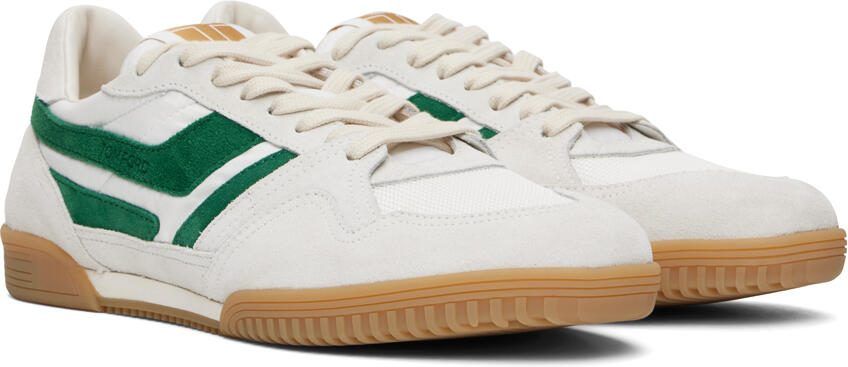 TOM FORD Green  White Jackson Sneakers - Picture 2