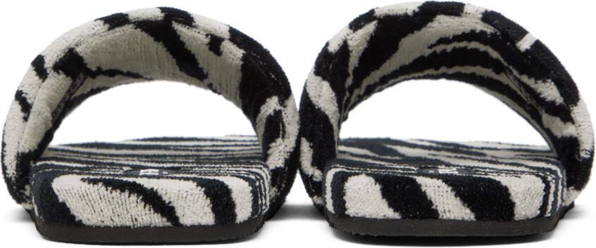 TOM FORD White  Black Harrison Slippers
