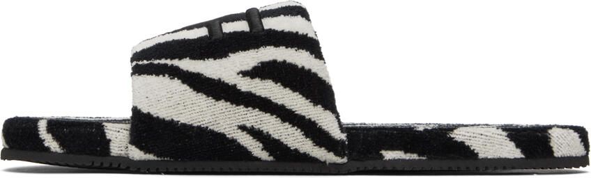TOM FORD White  Black Harrison Slippers - Picture 3