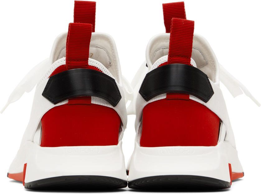 TOM FORD White  Red Jago Sneakers