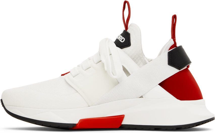 TOM FORD White  Red Jago Sneakers - Picture 3